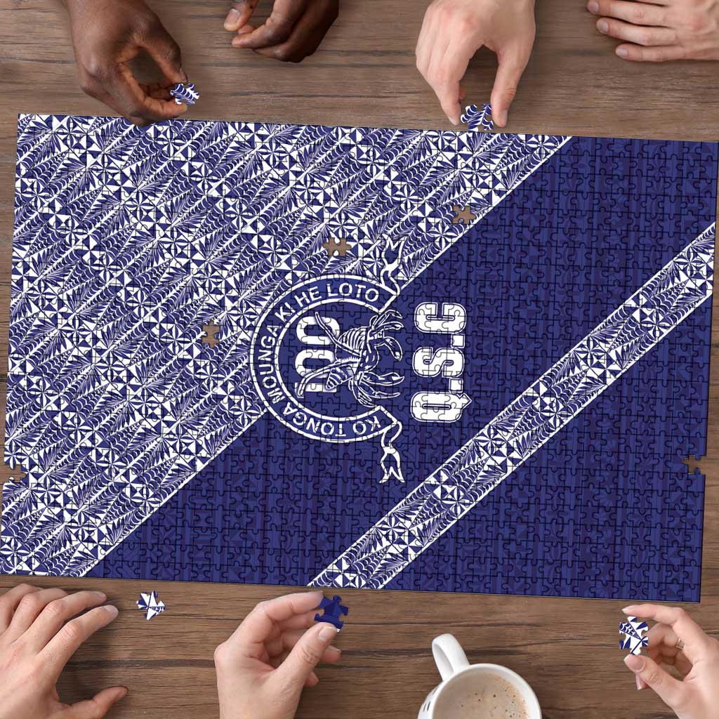 Tonga Queen Salote College Puzzle 100 Years Anniversary Navy Color LT05 - Polynesian Pride