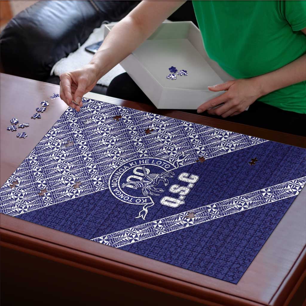 Tonga Queen Salote College Puzzle 100 Years Anniversary Navy Color LT05 - Polynesian Pride