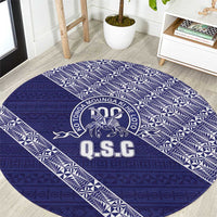 Tonga Queen Salote College Round Carpet 100 Years Anniversary Navy Color LT05 Navy - Polynesian Pride