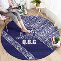 Tonga Queen Salote College Round Carpet 100 Years Anniversary Navy Color LT05 - Polynesian Pride