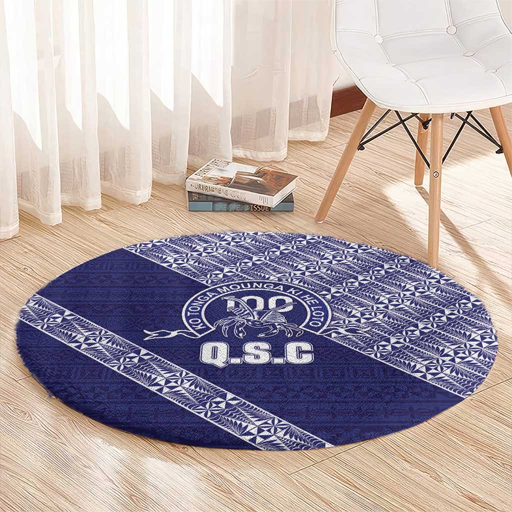 Tonga Queen Salote College Round Carpet 100 Years Anniversary Navy Color LT05 - Polynesian Pride