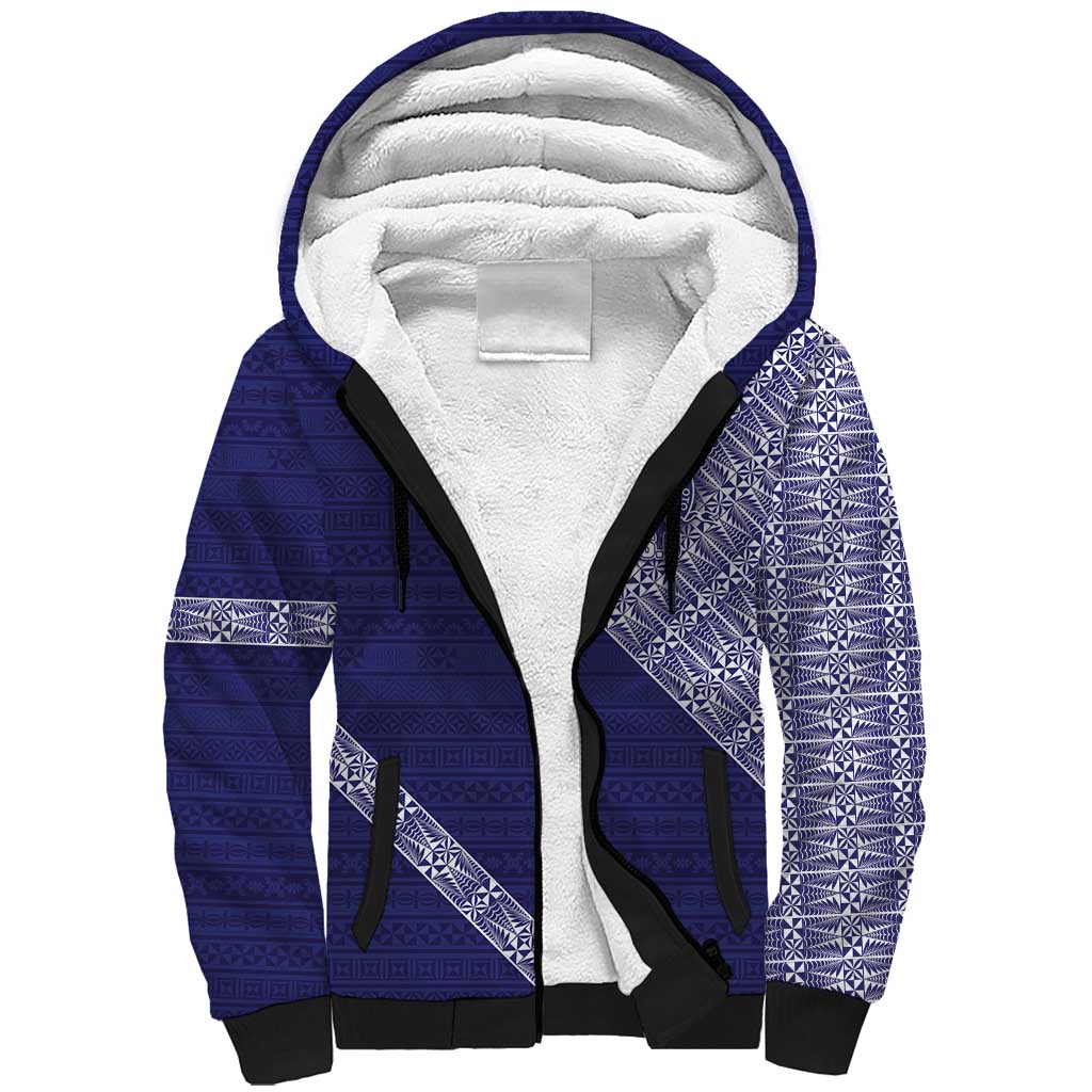 Tonga Queen Salote College Sherpa Hoodie 100 Years Anniversary Navy Color LT05 Unisex Navy - Polynesian Pride