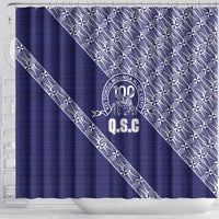 Tonga Queen Salote College Shower Curtain 100 Years Anniversary Navy Color