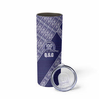 Tonga Queen Salote College Skinny Tumbler 100 Years Anniversary Navy Color LT05 - Polynesian Pride