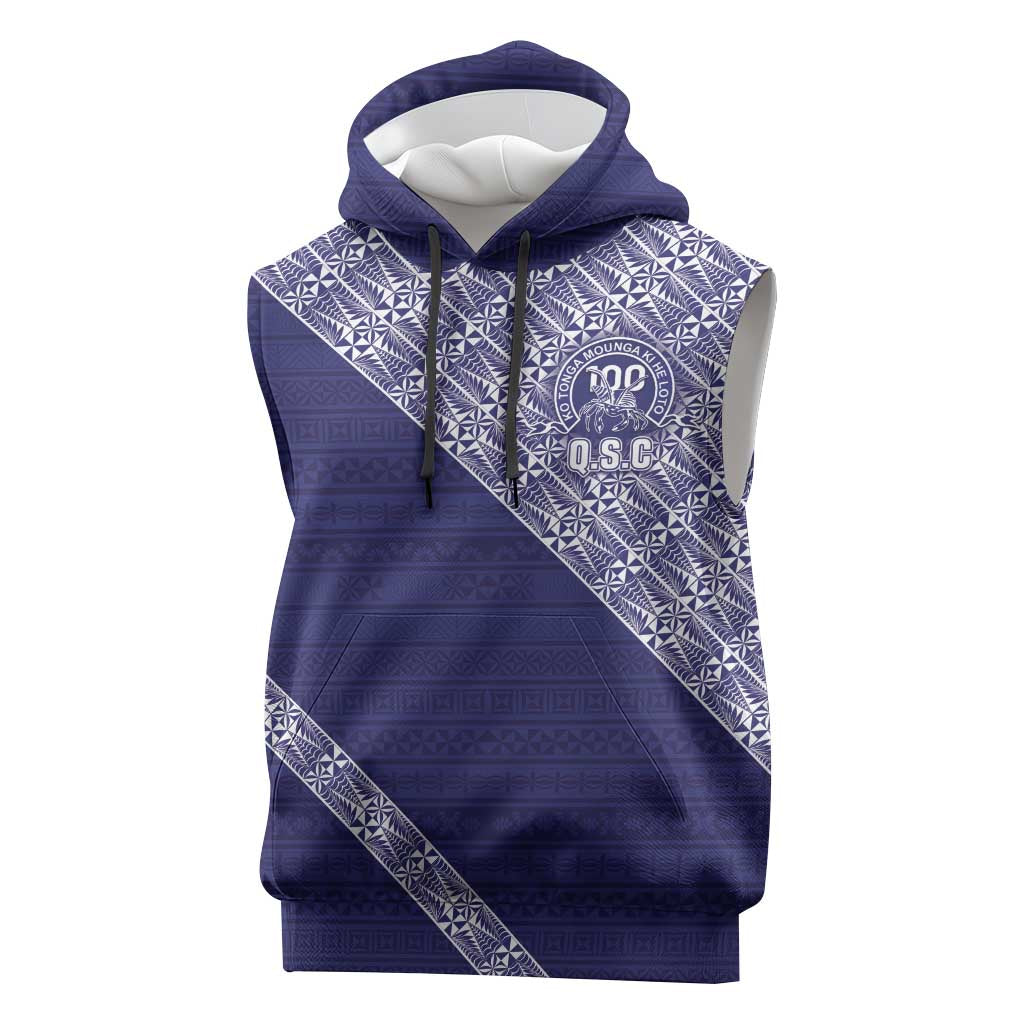 Tonga Queen Salote College Sleeveless Hoodie 100 Years Anniversary Navy Color LT05 Navy - Polynesian Pride