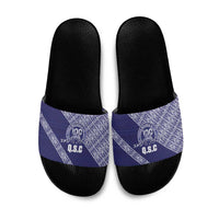 Tonga Queen Salote College Slide Sandals 100 Years Anniversary Navy Color LT05 Navy - Polynesian Pride
