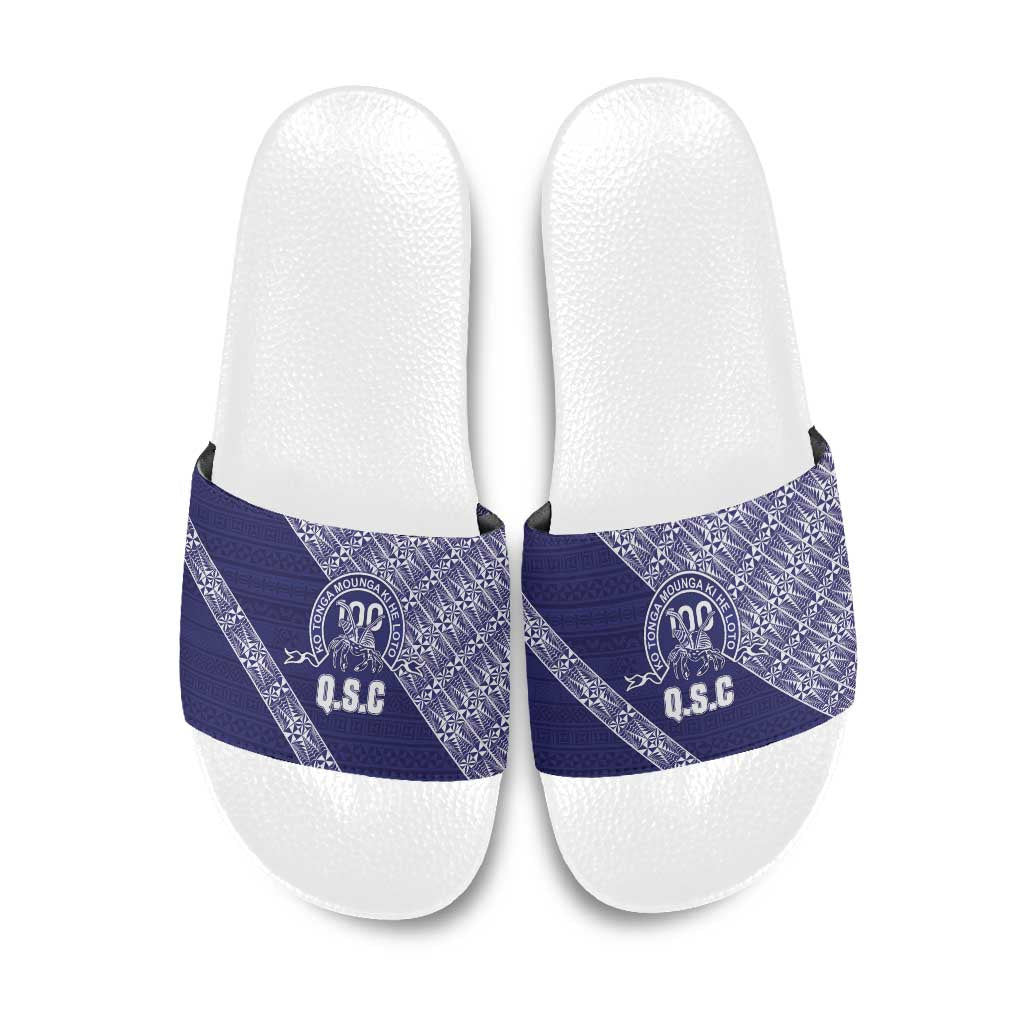 Tonga Queen Salote College Slide Sandals 100 Years Anniversary Navy Color LT05 Navy - Polynesian Pride