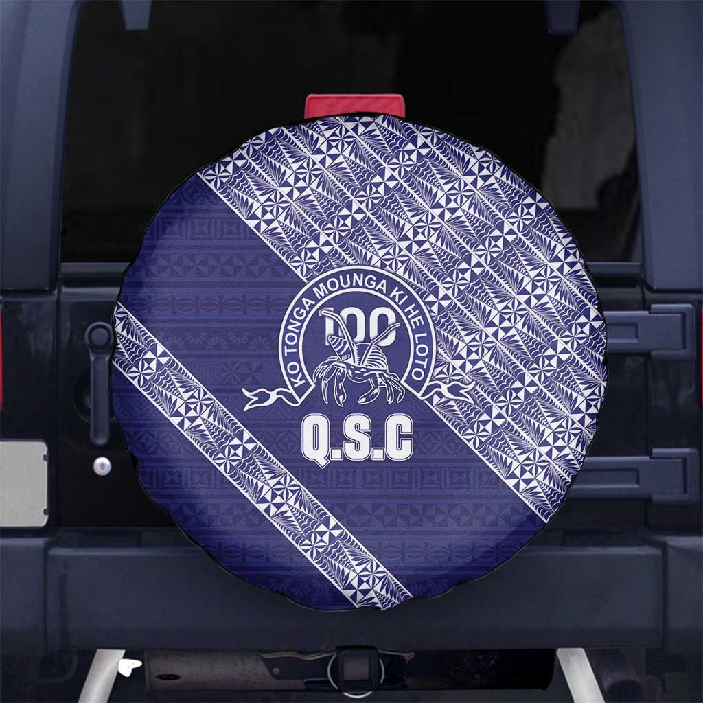 Tonga Queen Salote College Spare Tire Cover 100 Years Anniversary Navy Color LT05 No hole Navy - Polynesian Pride