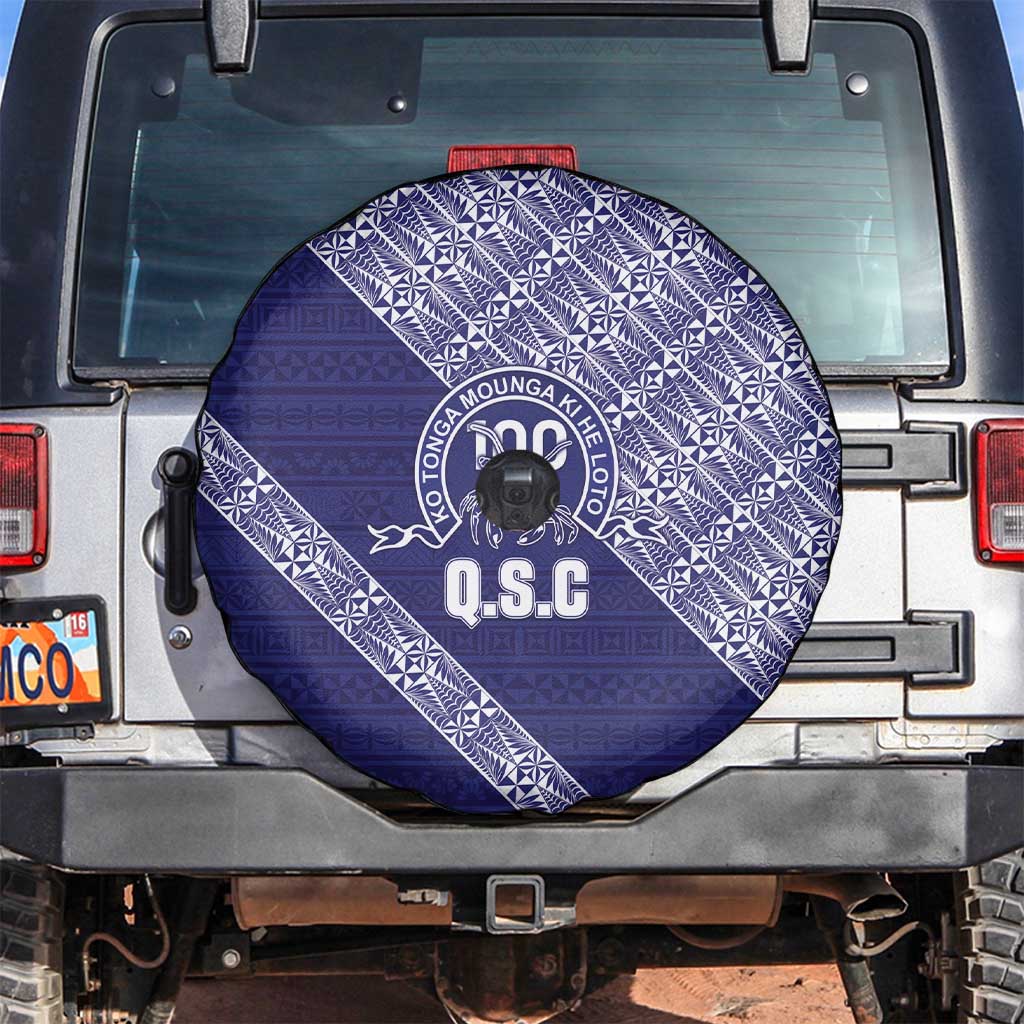 Tonga Queen Salote College Spare Tire Cover 100 Years Anniversary Navy Color LT05 Navy - Polynesian Pride