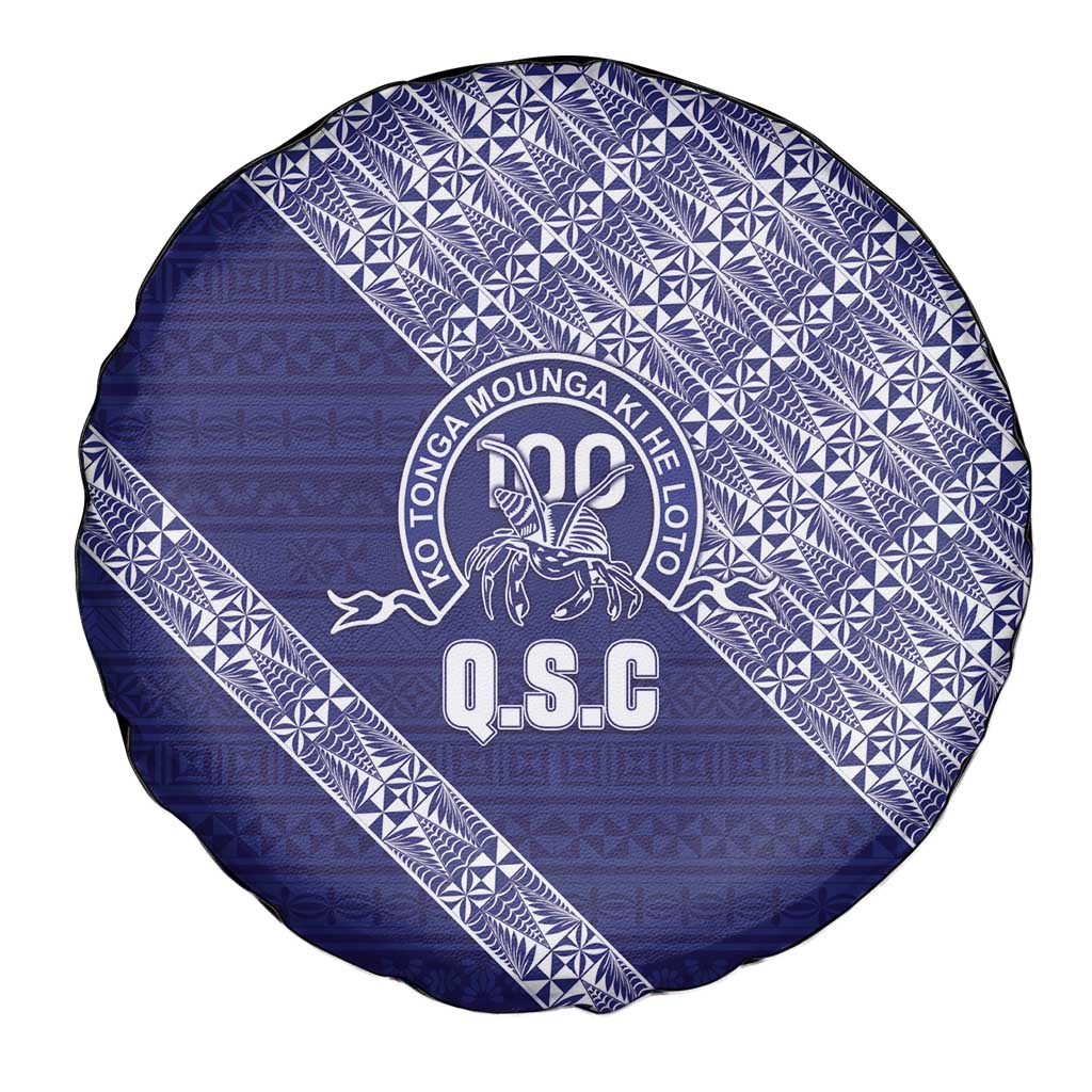 Tonga Queen Salote College Spare Tire Cover 100 Years Anniversary Navy Color LT05 - Polynesian Pride