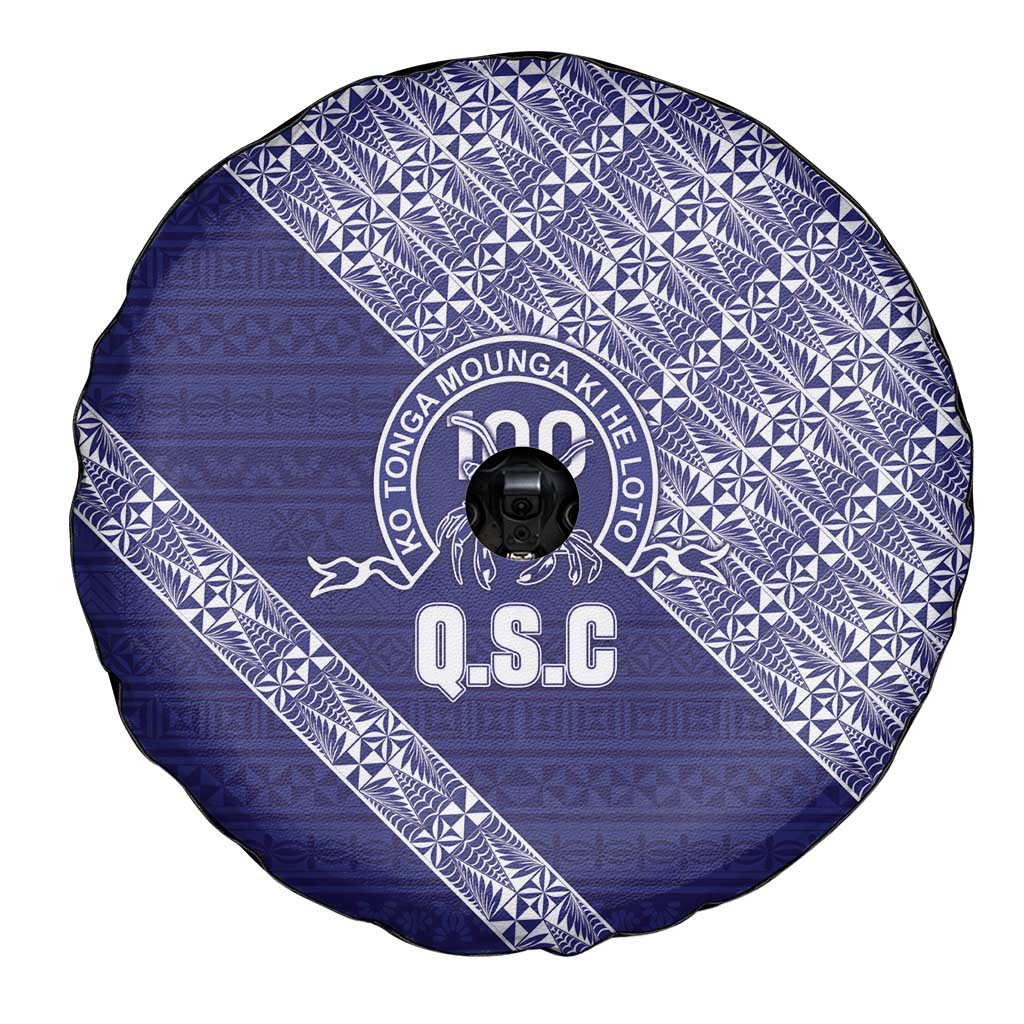 Tonga Queen Salote College Spare Tire Cover 100 Years Anniversary Navy Color LT05 - Polynesian Pride