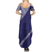 Tonga Queen Salote College Summer Maxi Dress 100 Years Anniversary Navy Color LT05 - Polynesian Pride