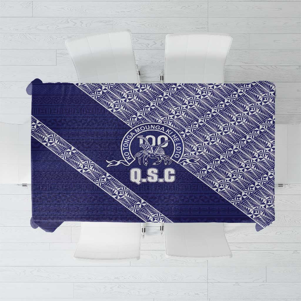 Tonga Queen Salote College Tablecloth 100 Years Anniversary Navy Color LT05 Navy - Polynesian Pride