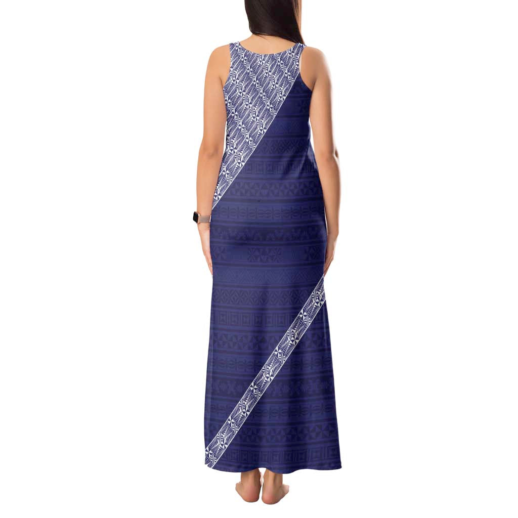 Tonga Queen Salote College Tank Maxi Dress 100 Years Anniversary Navy Color