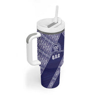 Tonga Queen Salote College Tumbler With Handle 100 Years Anniversary Navy Color LT05 - Polynesian Pride