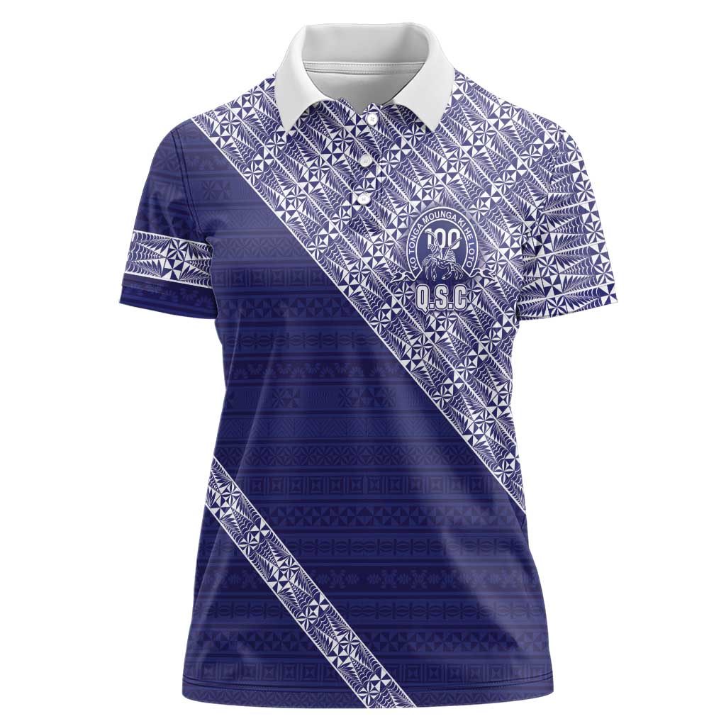 Tonga Queen Salote College Women Polo Shirt 100 Years Anniversary Navy Color LT05 Female Navy - Polynesian Pride