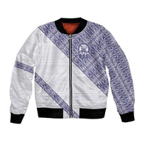 Tonga Queen Salote College Bomber Jacket 100 Years Anniversary White Color LT05 Unisex White - Polynesian Pride