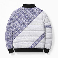 Tonga Queen Salote College Bomber Puffer Jacket 100 Years Anniversary White Color LT05 - Polynesian Pride