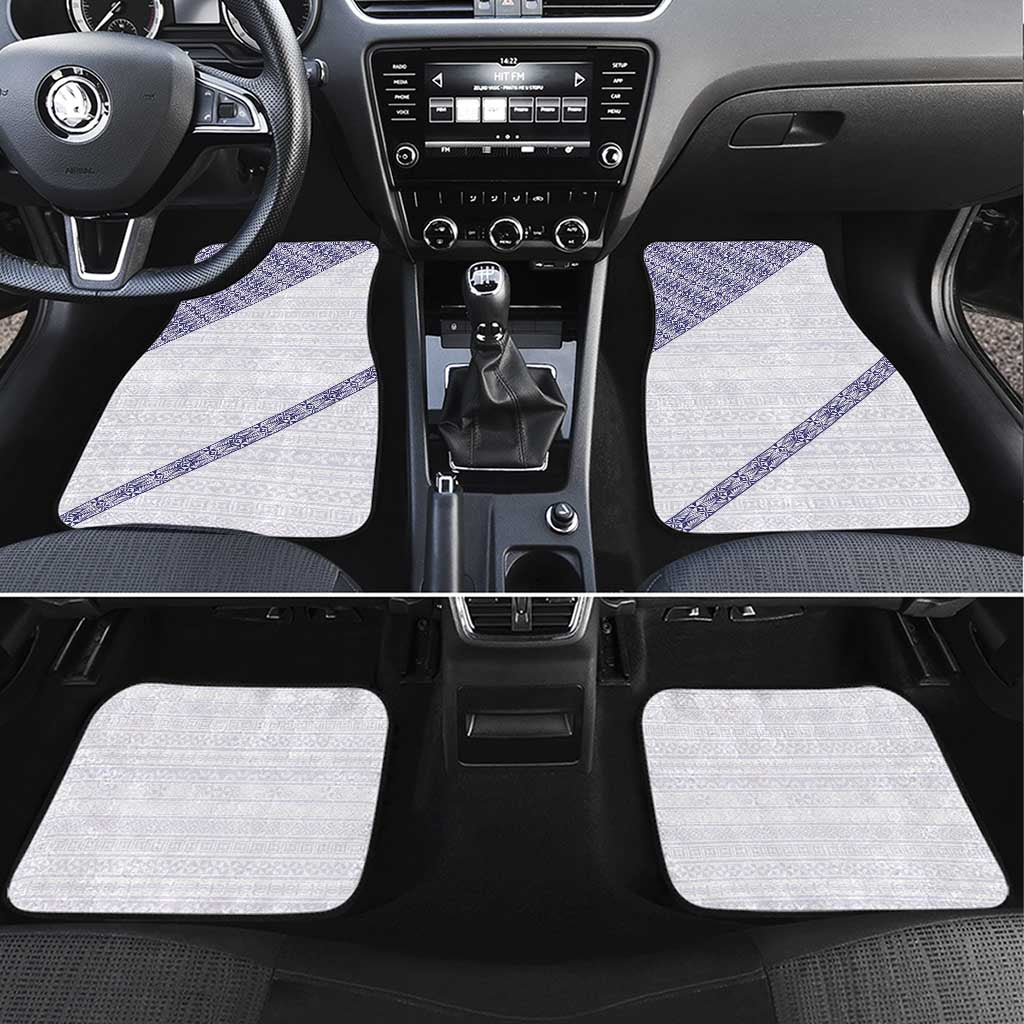 Tonga Queen Salote College Car Mats 100 Years Anniversary White Color LT05 Set 4pcs White - Polynesian Pride