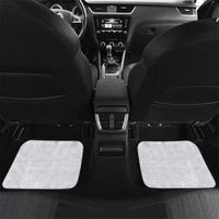 Tonga Queen Salote College Car Mats 100 Years Anniversary White Color LT05 Set 2pcs - Back White - Polynesian Pride