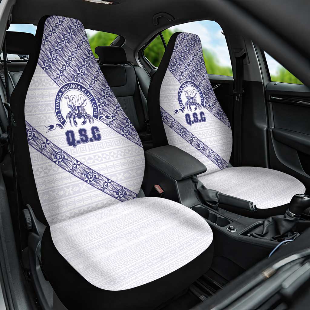 Tonga Queen Salote College Car Seat Cover 100 Years Anniversary White Color LT05 One Size White - Polynesian Pride