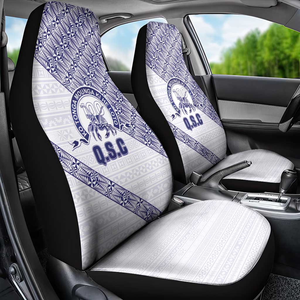 Tonga Queen Salote College Car Seat Cover 100 Years Anniversary White Color LT05 - Polynesian Pride