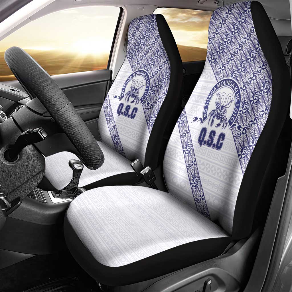 Tonga Queen Salote College Car Seat Cover 100 Years Anniversary White Color LT05 - Polynesian Pride