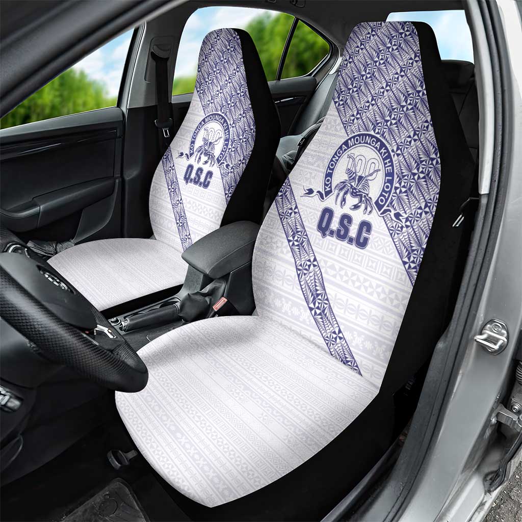 Tonga Queen Salote College Car Seat Cover 100 Years Anniversary White Color LT05 - Polynesian Pride