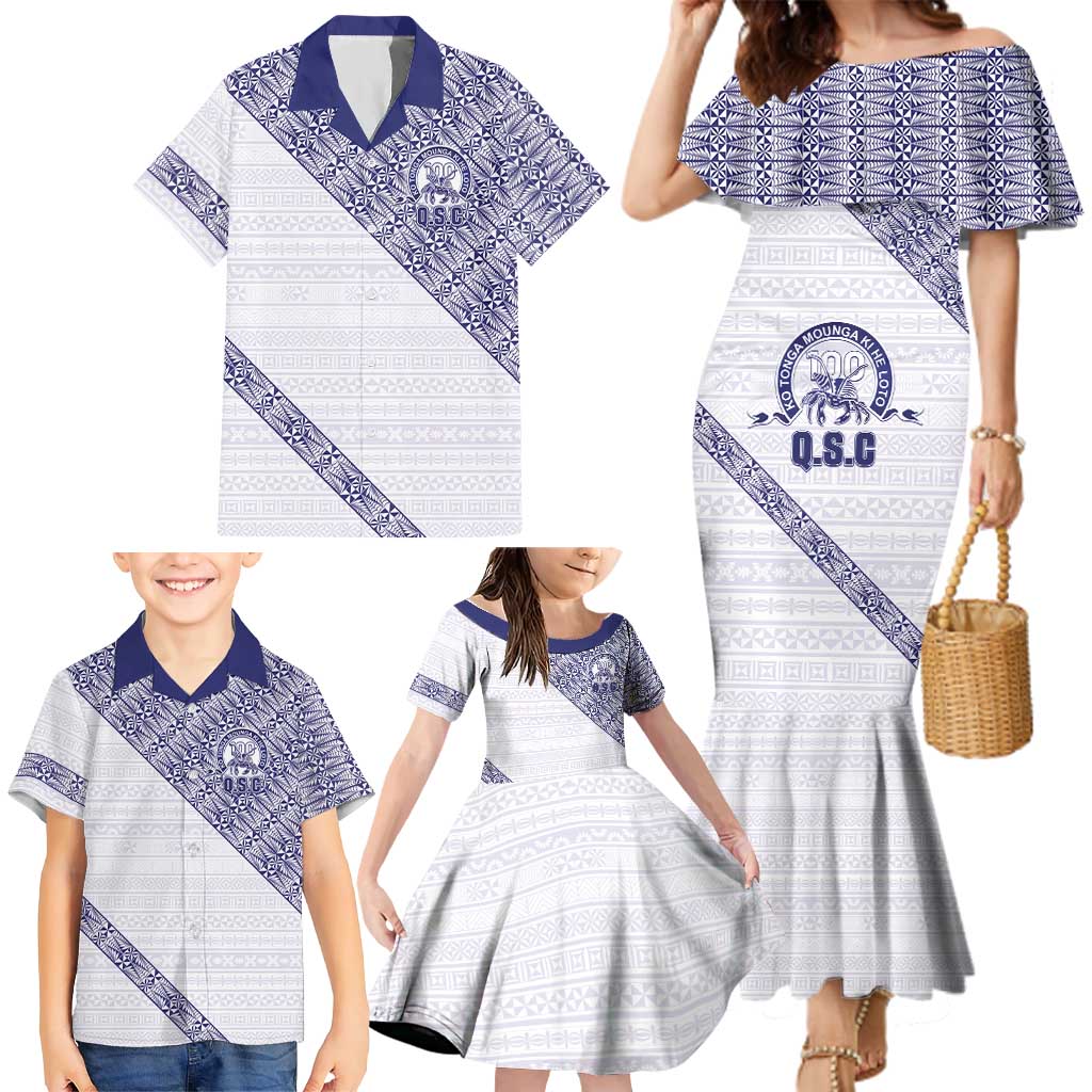 Tonga Queen Salote College Family Matching Mermaid Dress and Hawaiian Shirt 100 Years Anniversary White Color LT05 - Polynesian Pride
