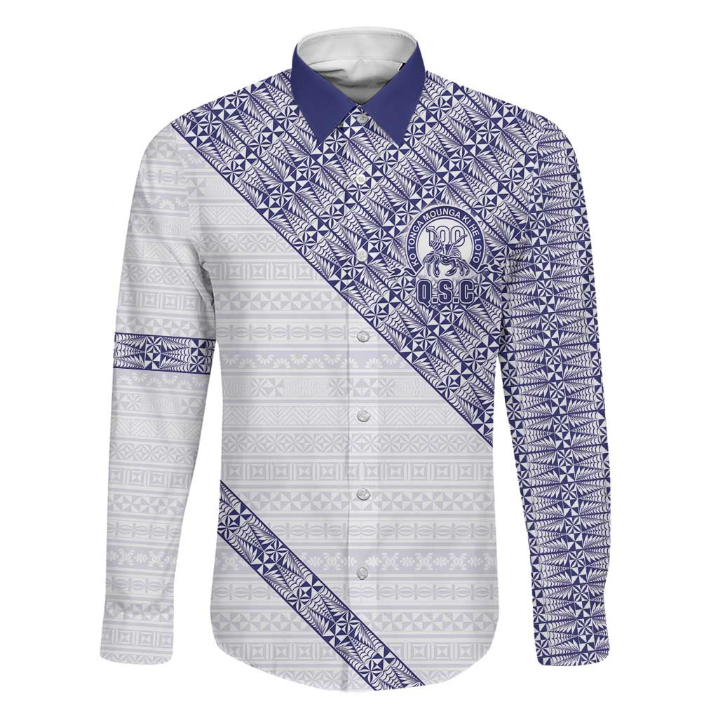 Tonga Queen Salote College Family Matching Off The Shoulder Long Sleeve Dress and Hawaiian Shirt 100 Years Anniversary White Color