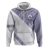 Tonga Queen Salote College Hoodie 100 Years Anniversary White Color LT05 Zip Hoodie White - Polynesian Pride