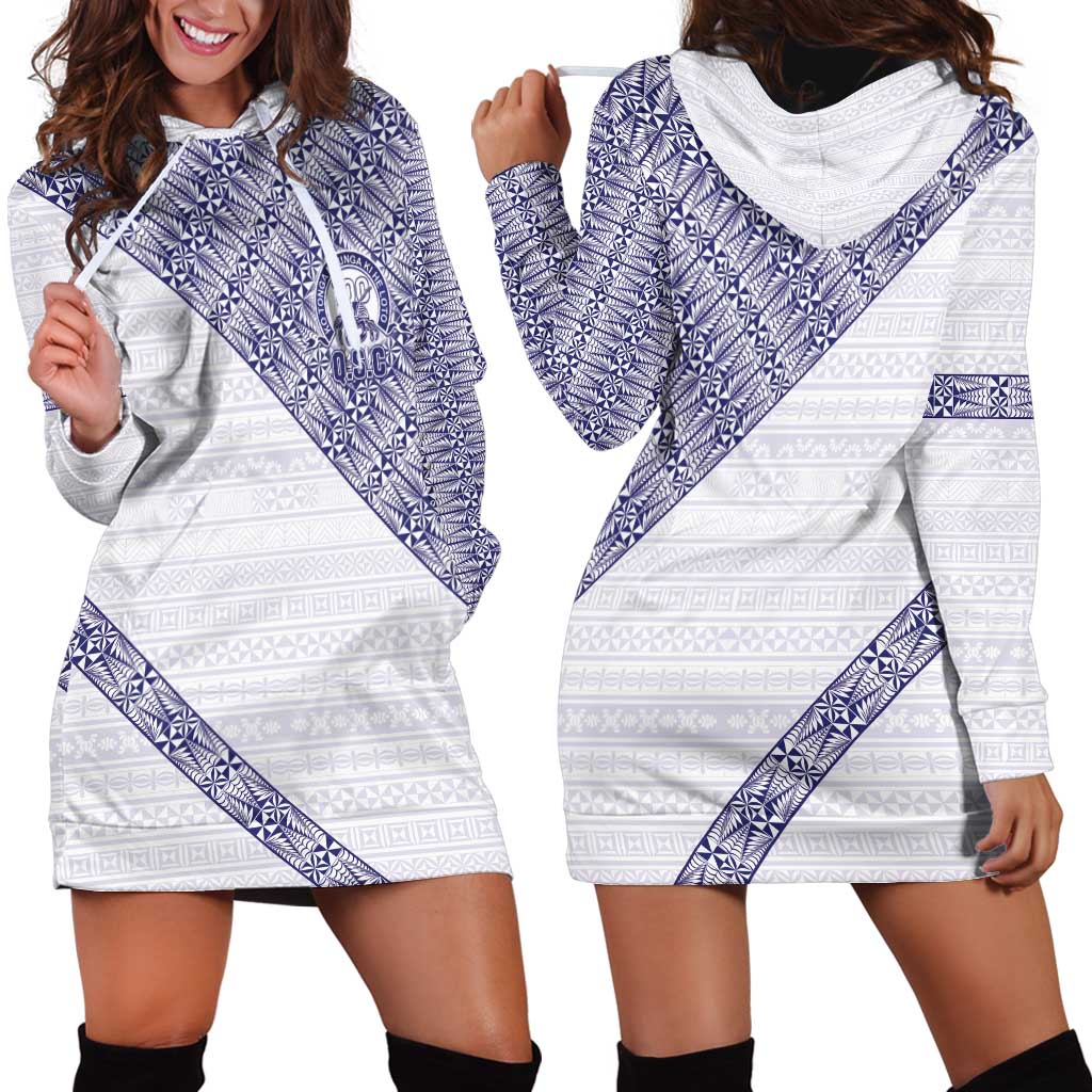 Tonga Queen Salote College Hoodie Dress 100 Years Anniversary White Color LT05 - Polynesian Pride
