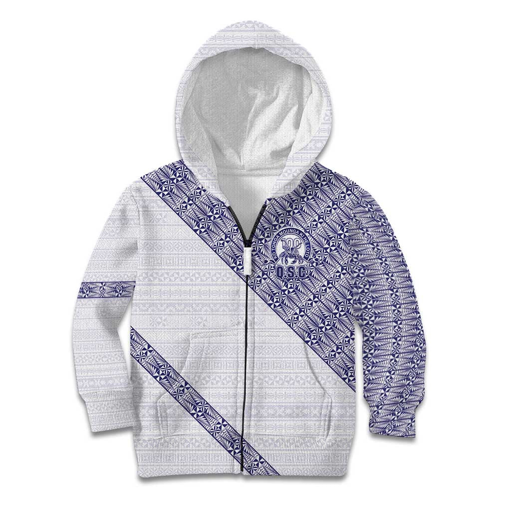 Tonga Queen Salote College Kid Hoodie 100 Years Anniversary White Color LT05 Zip Hoodie White - Polynesian Pride