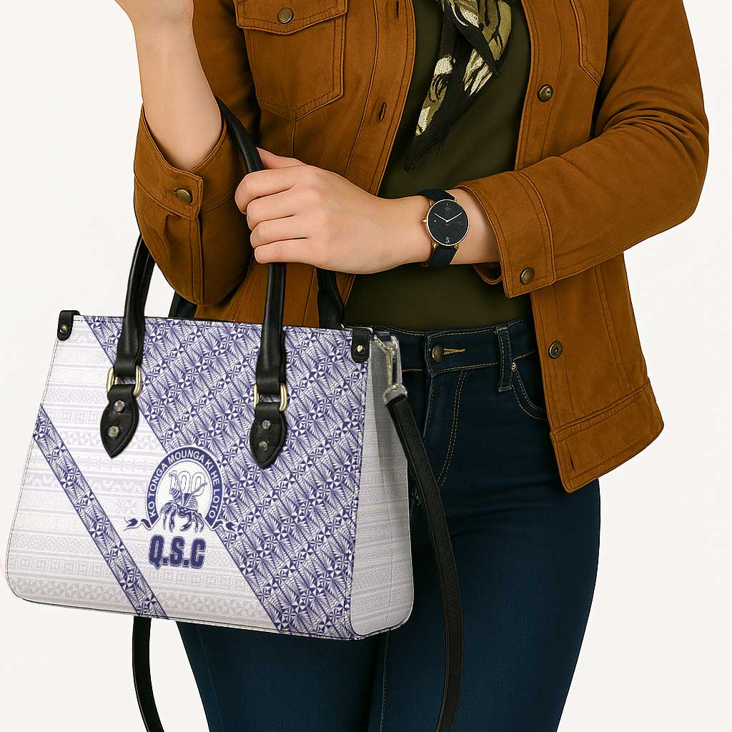 Tonga Queen Salote College Leather Bag 100 Years Anniversary White Color LT05 - Polynesian Pride