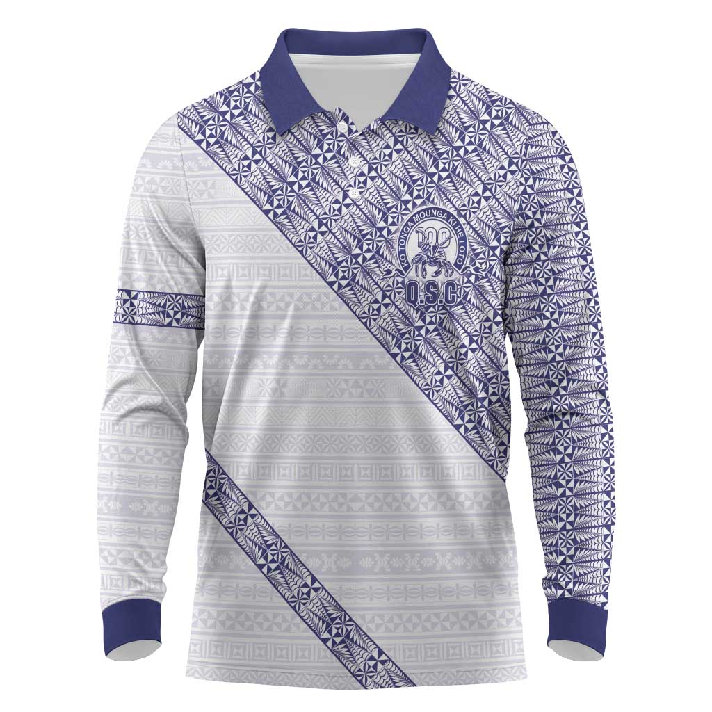 Tonga Queen Salote College Long Sleeve Polo Shirt 100 Years Anniversary White Color LT05 White - Polynesian Pride