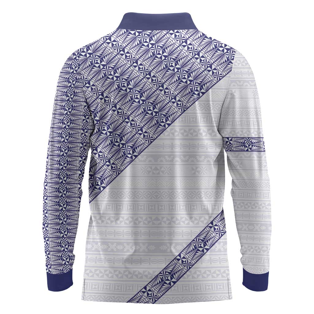 Tonga Queen Salote College Long Sleeve Polo Shirt 100 Years Anniversary White Color LT05 - Polynesian Pride