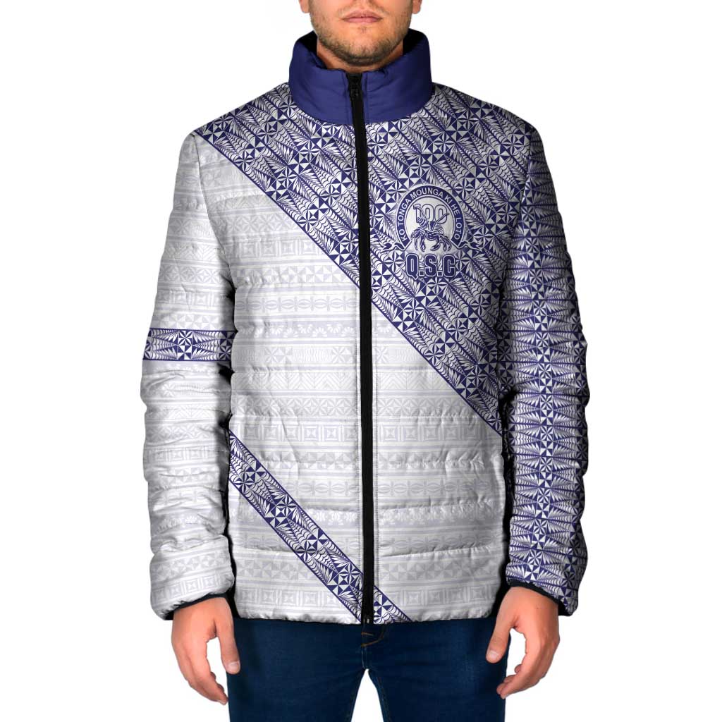 Tonga Queen Salote College Padded Jacket 100 Years Anniversary White Color LT05 Men White - Polynesian Pride