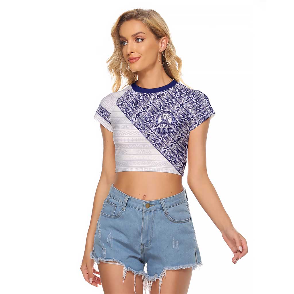 Tonga Queen Salote College Raglan Cropped T Shirt 100 Years Anniversary White Color LT05 Female White - Polynesian Pride
