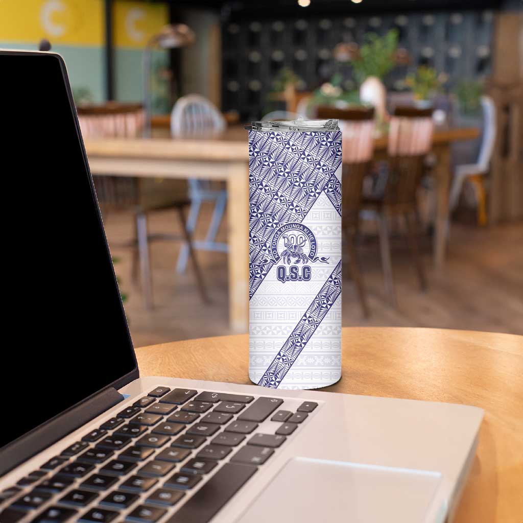Tonga Queen Salote College Skinny Tumbler 100 Years Anniversary White Color LT05 - Polynesian Pride