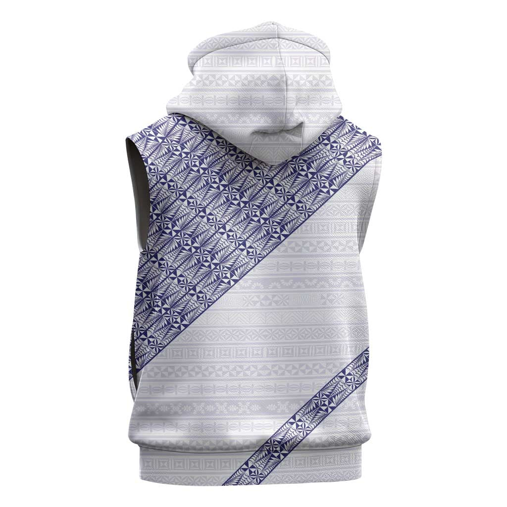 Tonga Queen Salote College Sleeveless Zip Hoodie 100 Years Anniversary White Color LT05 - Polynesian Pride