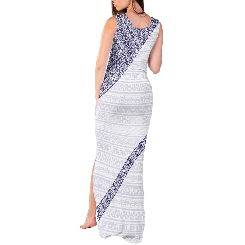 Tonga Queen Salote College Tank Maxi Dress 100 Years Anniversary White Color LT05 - Polynesian Pride