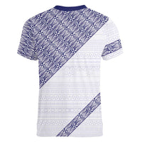 Tonga Queen Salote College Women V-Neck T-Shirt 100 Years Anniversary White Color LT05 - Polynesian Pride