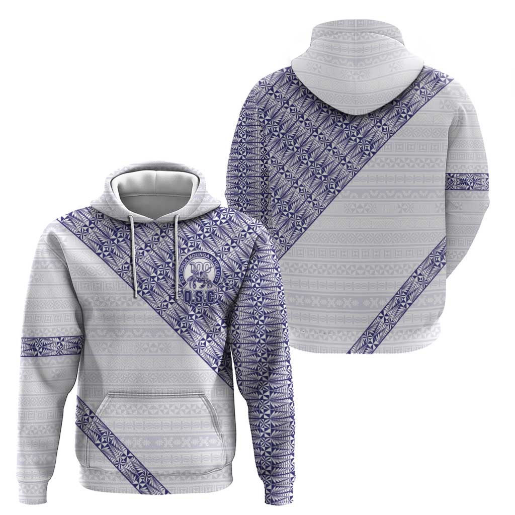 Tonga Queen Salote College Zip Hoodie 100 Years Anniversary White Color LT05 - Polynesian Pride