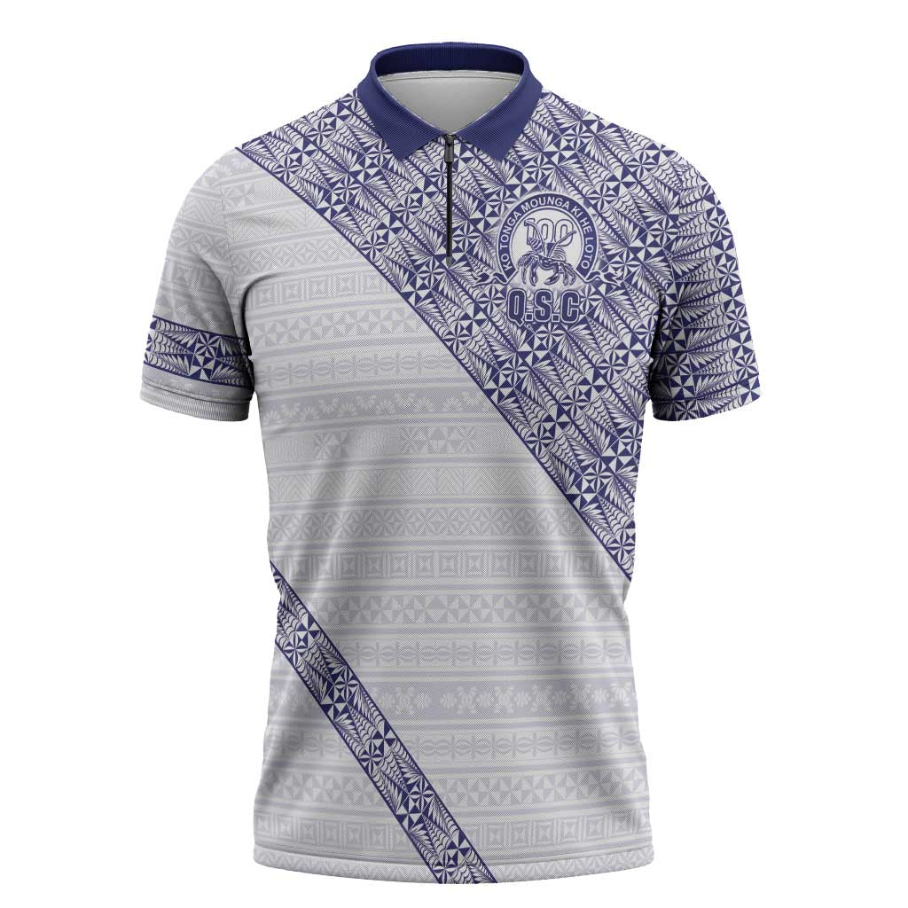 Tonga Queen Salote College Zipper Polo Shirt 100 Years Anniversary White Color LT05 White - Polynesian Pride