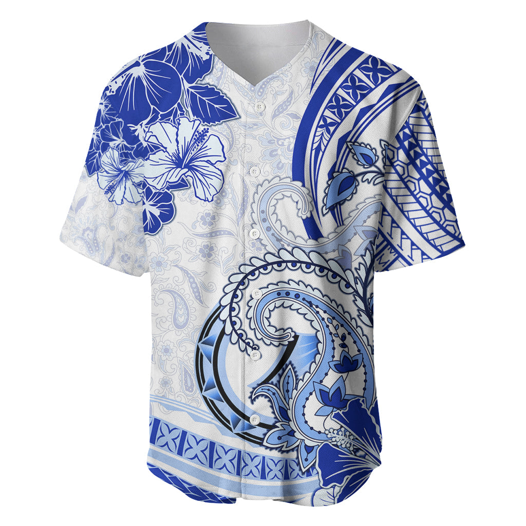 Polynesia Paisley Baseball Jersey Mix Navy Polynesian Pattern LT05 Navy - Polynesian Pride