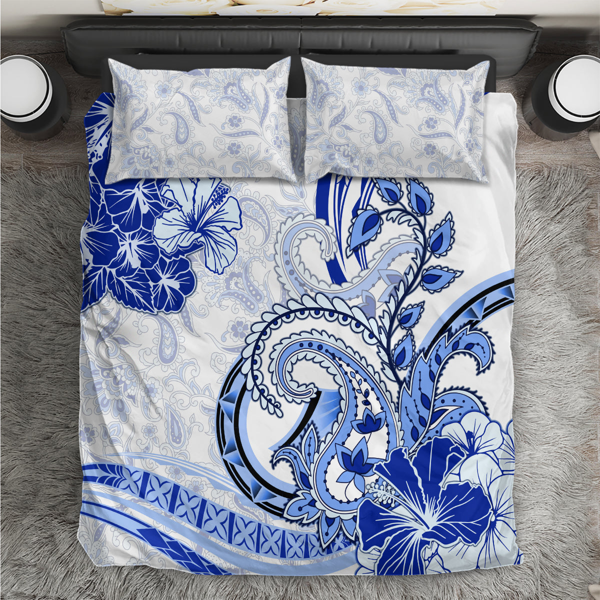 Polynesia Paisley Bedding Set Mix Navy Polynesian Pattern LT05 Navy - Polynesian Pride
