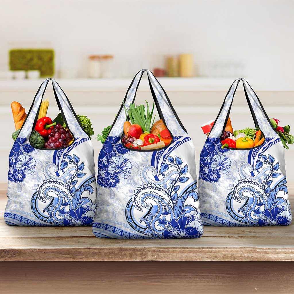 Polynesia Paisley Grocery Bag Mix Navy Polynesian Pattern LT05 3-pack One Size Navy - Polynesian Pride