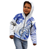 Polynesia Paisley Kid Hoodie Mix Navy Polynesian Pattern LT05 - Polynesian Pride