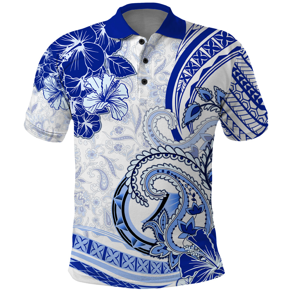 Polynesia Paisley Polo Shirt Mix Navy Polynesian Pattern LT05 Navy - Polynesian Pride