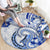 Polynesia Paisley Round Carpet Mix Navy Polynesian Pattern